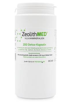 ZeolithMED® Detox-Kapseln, geprüfte Medizinqualität, 200 Stück